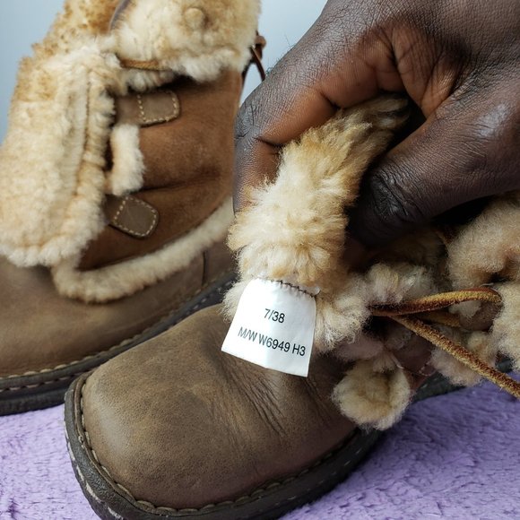 Extreme Snow boot, Sheepskin Waterproof Fur Lined Arctic Real Shearling Boot 7us - Picture 6 of 7